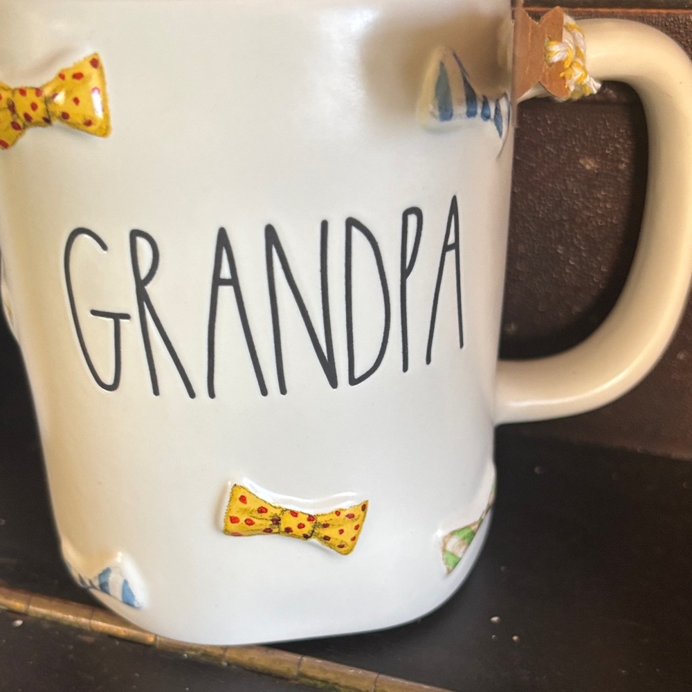 Rae Dunn GRANDPA mug with bow ties - Picture 5 of 5